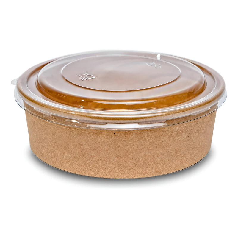 Bowl Kraft 1300 ml con tapa OPS